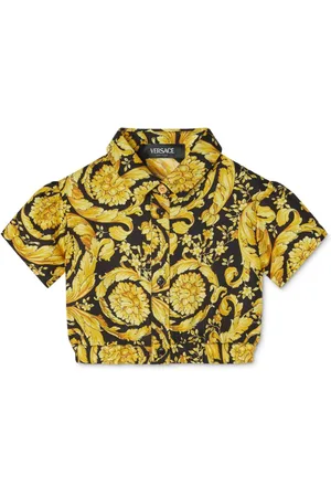 VERSACE Cropped skjorte med baroktryk