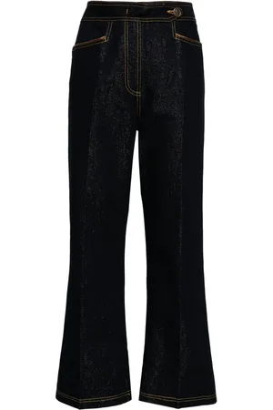 Etro Cropped jeans med Pegaso-knapper