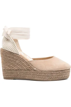 MANEBI 100 mm espadriller i ruskind