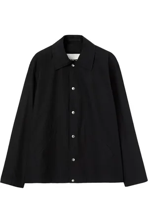 Jil Sander Skjortejakke i poplin med logotryk