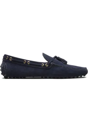 CAR SHOE Sejlersko i ruskind med kvastdetalje