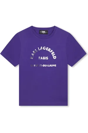 Karl Lagerfeld T-shirt med rund hals og logotryk