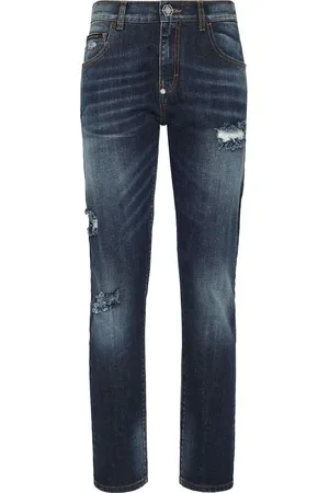 Philipp Plein Denimbukser med slitageeffekt