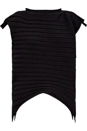 PLEATS PLEASE ISSEY MIYAKE Asymmetrisk stribet top