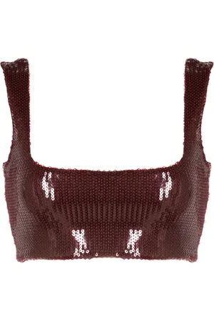 GALVAN Cropped Beating Heart-top med pailletter