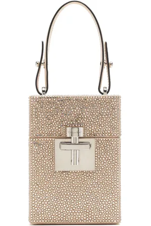 Oscar de la Renta Crystal pave alibi cube taske