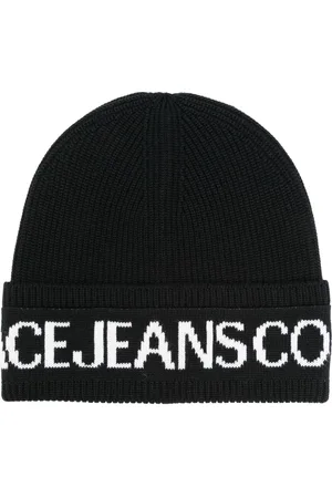 VERSACE Strikket hue med intarsia-logo