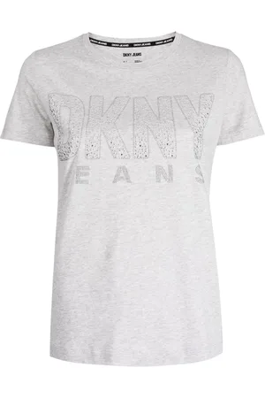 DKNY T-shirt med nitteudsmykning og logo
