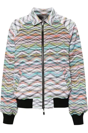 Missoni Vendbar zigzag-vævet bomberjakke