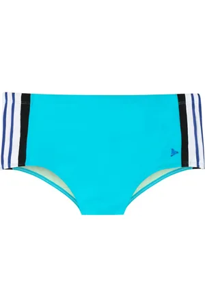 AMIR SLAMA Stribede badeshorts med logoapplikation