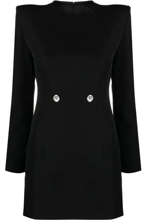 VERSACE Kort Hourglass grain-de-poudre-kjole