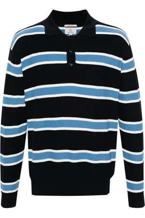 Woolrich Stribet Melton polo i strik