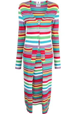 Moschino Stribet cardigan med V-hals