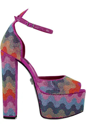 Philipp Plein 120mm lædersandaler med krystaludsmykning
