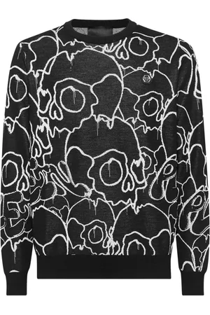 Philipp Plein Dripping Skull-trøje