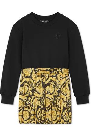 VERSACE Kjole med baroktryk og paneler