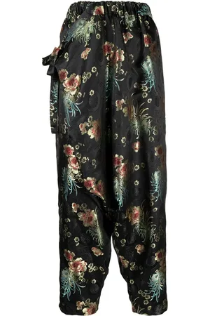 JUNYA WATANABE Cropped bukser i jacquard med smalle ben