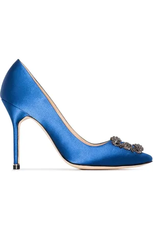 Manolo Blahnik Royal Hangisi 105 pumps i satin
