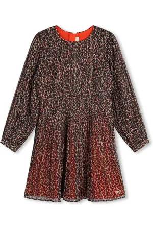 Michael Kors Plisseret kjole med leopardprint