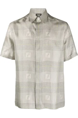 Fendi Prince-of-wales-ternet silkenederdel