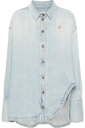 The Attico Denimfrakke med spread-krave
