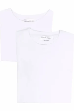 Victoria Beckham T-shirt i økologisk bomuld med logomærke