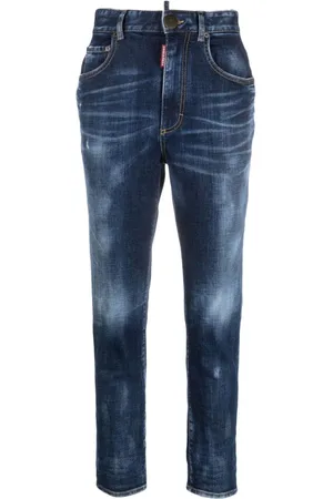 Dsquared2 Cropped jeans med høj talje