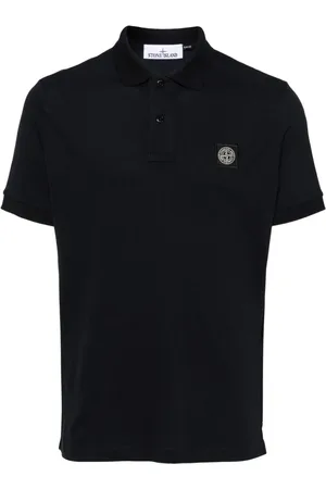 Stone Island Polo i piqué med kompasmærke
