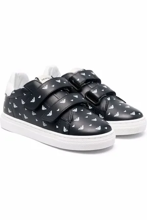Emporio Armani Sneakers med logotryk og burrelukning