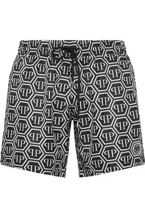 Philipp Plein Badeshorts med monogram-tryk