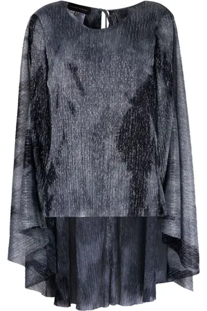 TALBOT RUNHOF Finribbet kappe-bluse i lurex