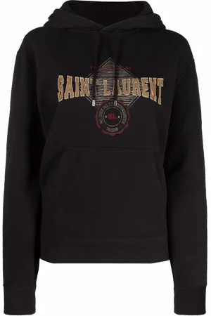 Saint Laurent Empiecement hættetrøje med logo