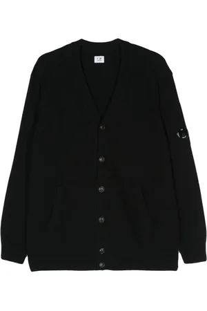 C.P. Company Cardigan med linsedetalje og V-hals