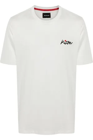 Kiton T-shirt med flock-logo
