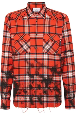 Philipp Plein Gothic Plein skotskternet skjorte