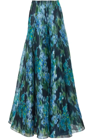 Carolina Herrera Blomstrede palazzo-bukser