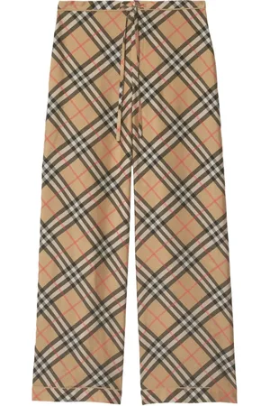 Burberry Nova-ternede pyjamasbukser i silke