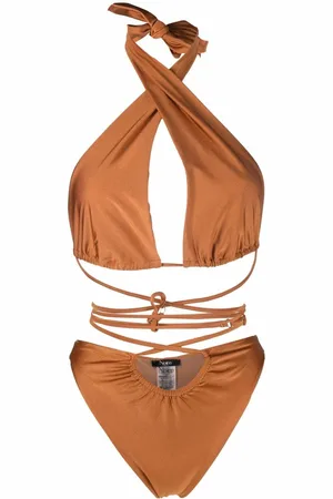 Noire Swimwear Badedragt med halterneck og lattice-rem
