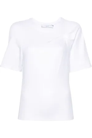 IRO Umae T-shirt med plisseret detalje