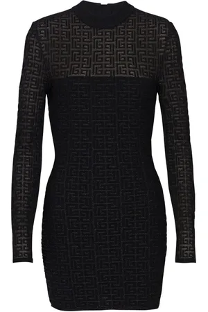 Balmain Kort strikket PB Labyrinth-kjole