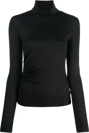 Calvin Klein T-shirt med rullekrave og logotryk