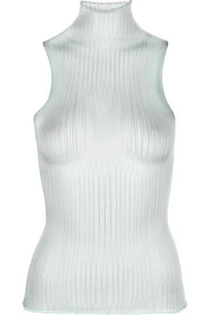 AISLING CAMPS Ribstrikket tanktop med høj hals