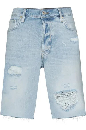 Frame Le Slouch bermudashorts med slitageeffekt