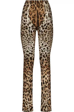Dolce & Gabbana KIM DOLCE&GABBANA bukser med leopardtryk og svaj