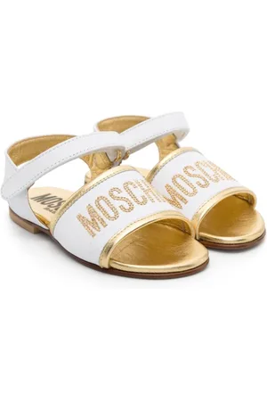 Moschino Logoudsmykkede sandaler i læder