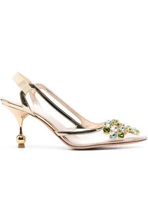 Giambattista Valli Krystaludsmykkede 80mm slingback-pumps