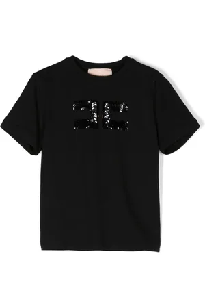 Elisabetta Franchi T-shirt med logoudsmykning
