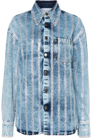 GIUSEPPE DI MORABITO Denimskjorte med krystaludsmykninger