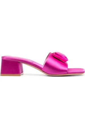 Gianvito Rossi Udsmykkede Jaipur 50mm mules i satin