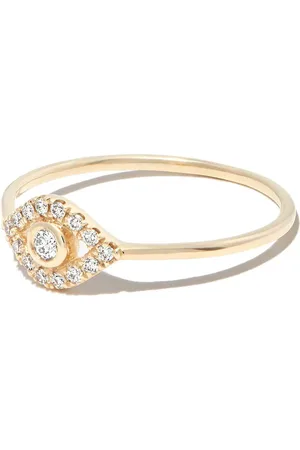 Sydney Evan Evil Eye-ring i 14 karat guld med diamant